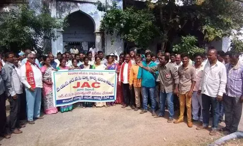 RTC JAC submits a petition at Prajavani in Armoor