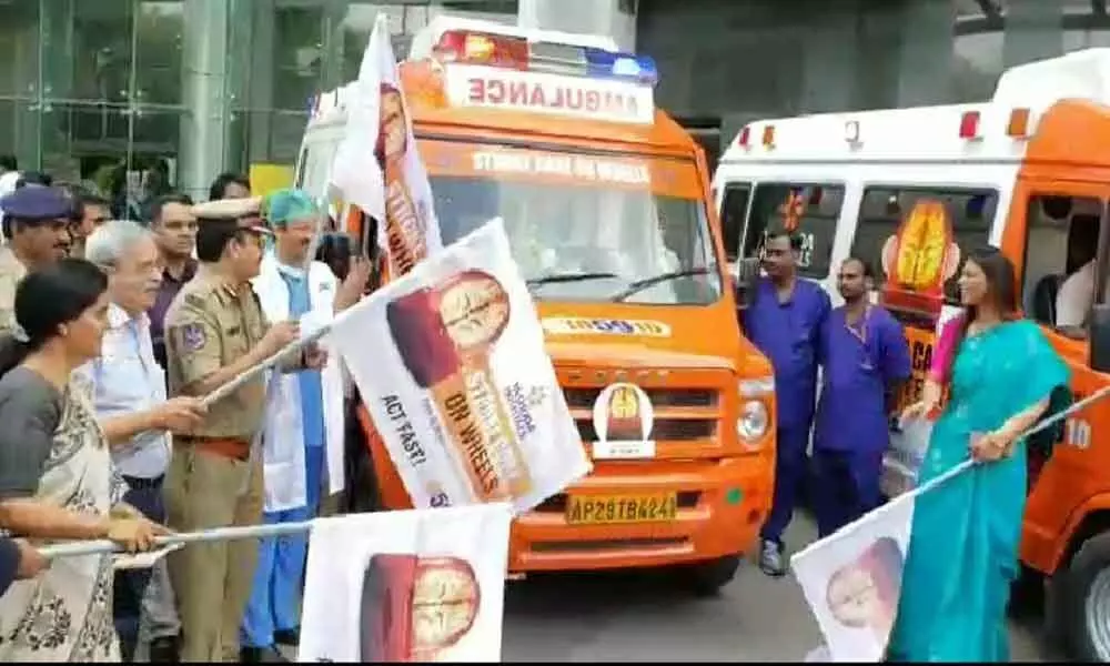 Special ambulances for stroke care flagged off