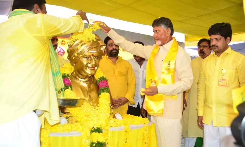 Naidu warns officials over filing false cases against TDP workers