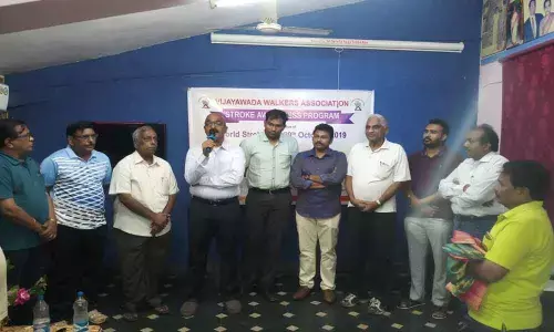 Awareness camp on paralysis by Latha Hospital in Vijayawada