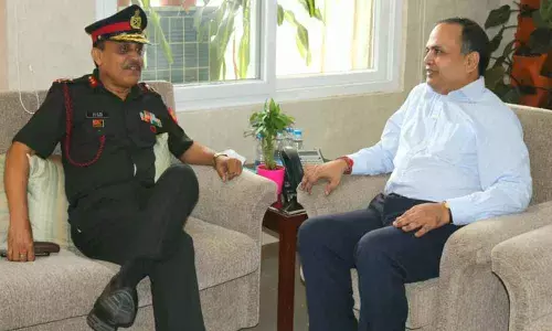 Telangana and Andhra Sub Area GOC meets Chief Secretary