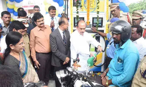 Home Minister Mohd Mahmood Ali opens petrol bunk at jail