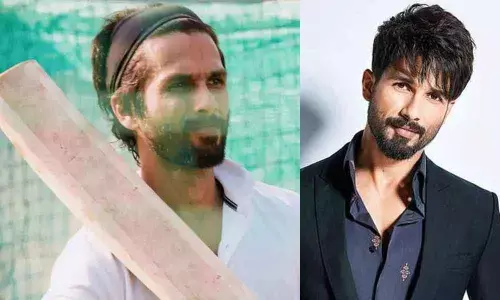 Shahid Kapoor taking cricket lessons