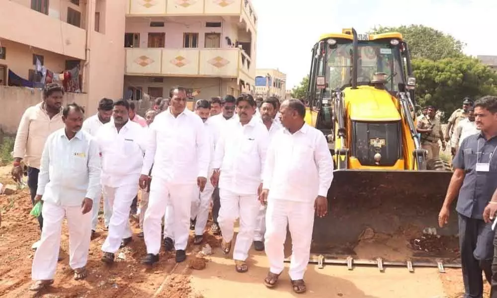 Minister Malla Reddy tours colonies to know vexing issues under Boduppal municipality