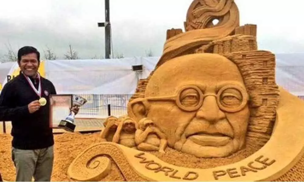 Italian Golden Sand Art Award for Odisha Artist Pattnaik