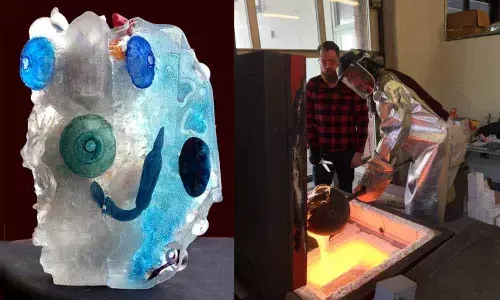 Frozen in time… the material is glass