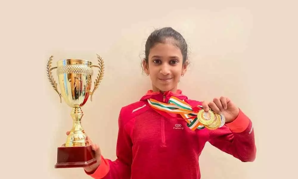 Nishka Agarwal won two gold medals and one silver medal