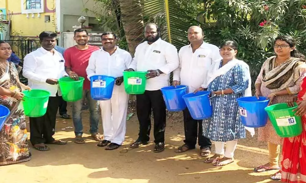 Dustbins distributed to residents