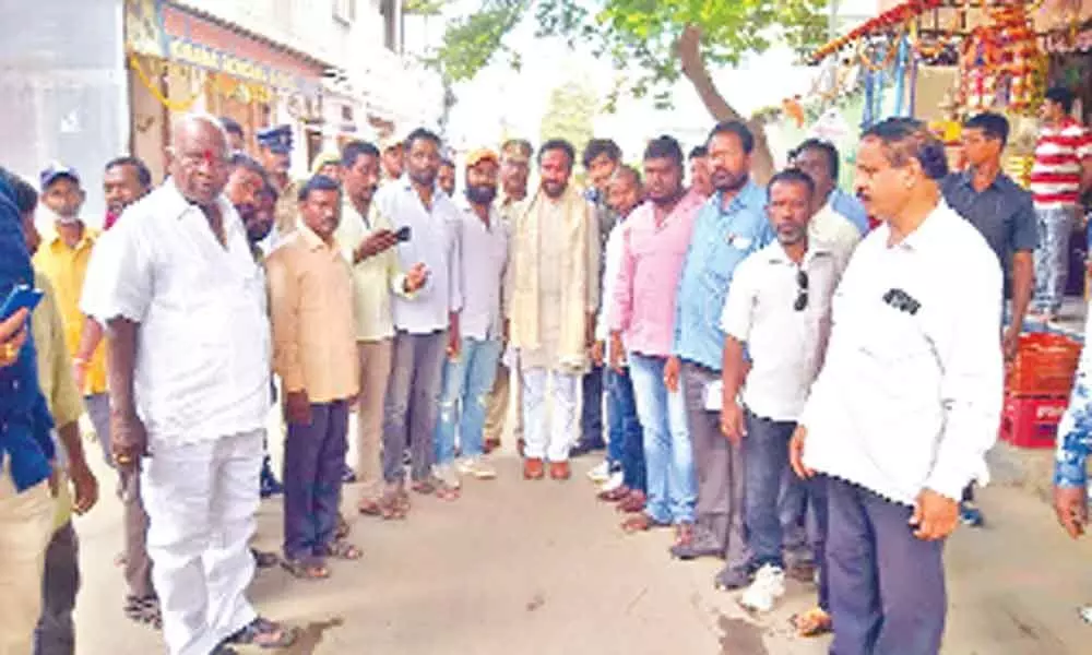 Kishan Reddy attends Dwaja Sthambam programme