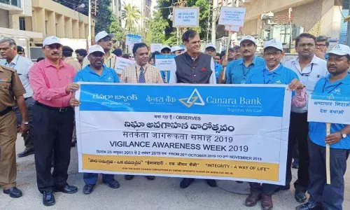 Canara Bank holds walkathon