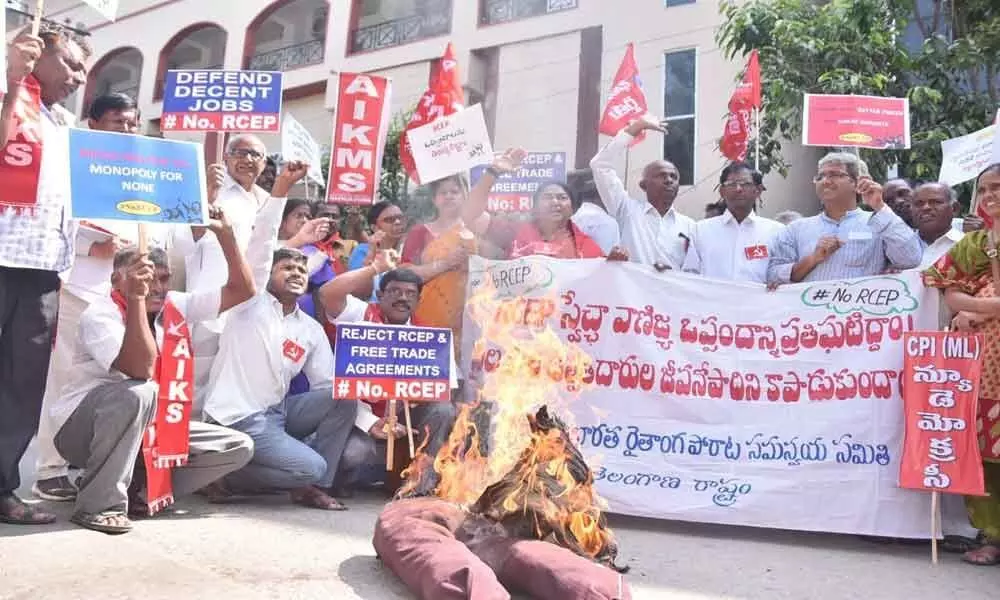 Farmer bodies stage protest against Regional Comprehensive Economic Partnership
