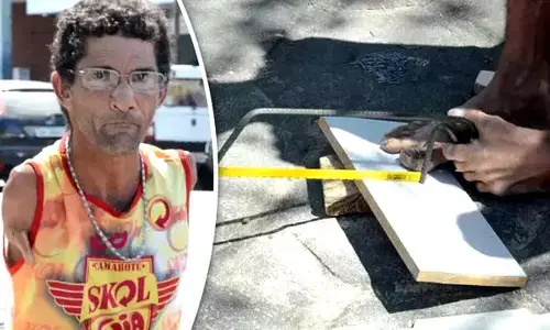 Here is a physically challenged toymaker who proves nothing is impossible