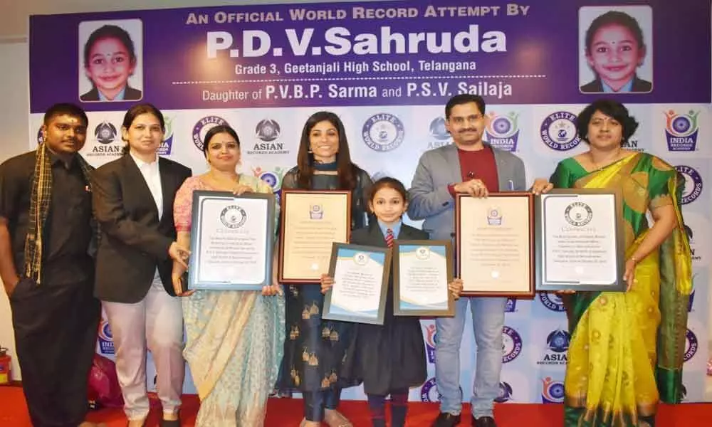8-yr-old girl sets new world records