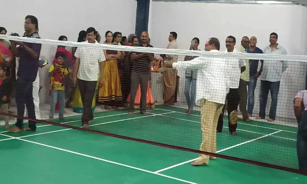 Dodla Venkatesh Goud opens badminton court