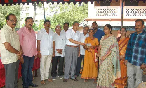 Pensions distributed to aged persons in Rajamahendravaram