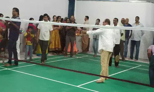 Dodla Venkatesh Goud opens badminton court
