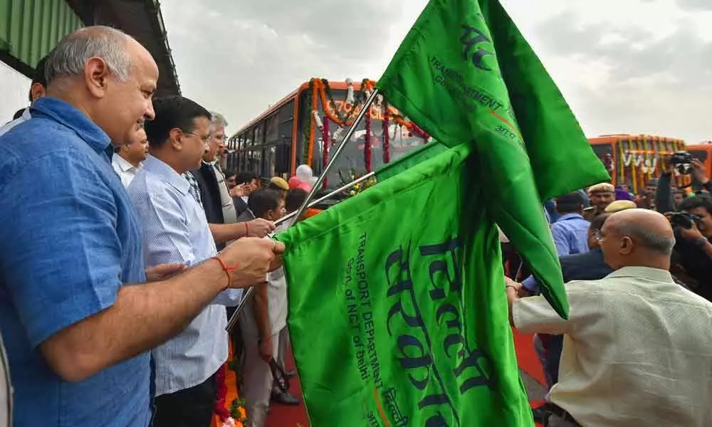 CM Kejriwal flags off 100 new buses
