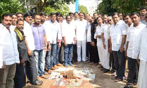 MLA Devireddy Sudheer Reddy launches CC road works
