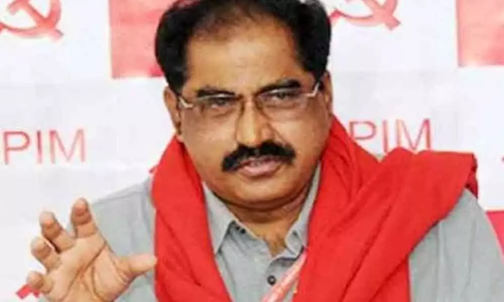 CPI leader Tammineni lashes out at CM KCR, says govt. does not have right to privatise RTC