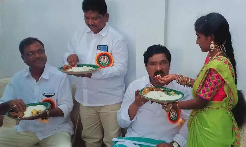 Ghanpur MLA lands in soup after video of girl student feeding him goes viral