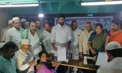 MP Margani Bharat Ram distributes sewing machines