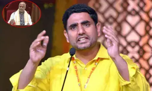 Nara Lokesh fires at speaker Tammineni Sitaram over the false allegations on AgriGold issue
