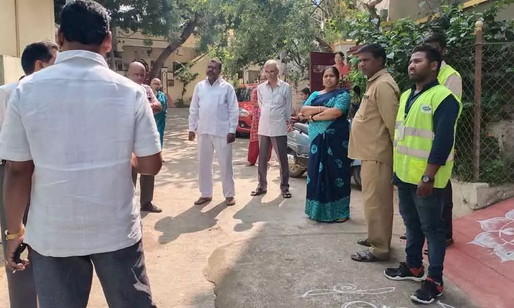 Corporator Cheruku Sangeetha addresses sanitation issues at Nagole