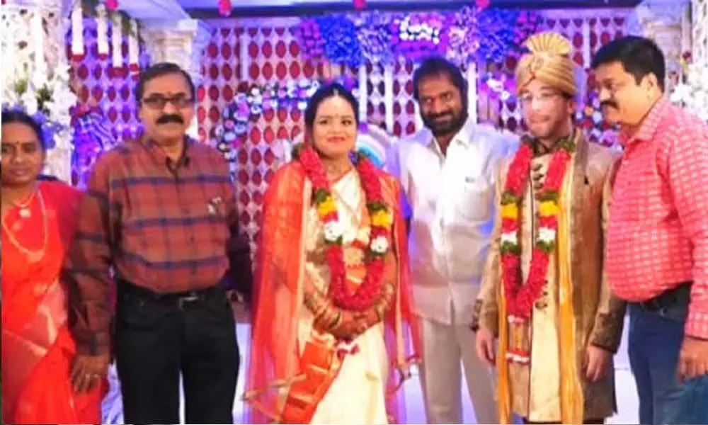 American man ties wedding knot with Mahabubnagar girl in Hyderabad