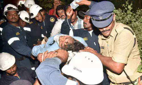 Loco pilot pulled out after 8-hours rescue operations in Hyderabad