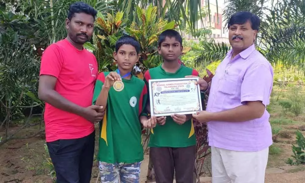 Mancherial: CoE student bags gold medal at State-level Karate journey