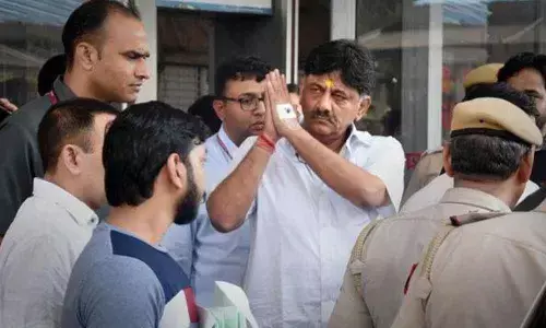 Bengaluru: Congress leader DK Shivakumar complains of chest pain, gets admitted into hospital