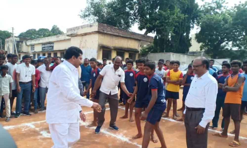 Sports, games competitions launched on the eve of Childrens Day in Suryapet