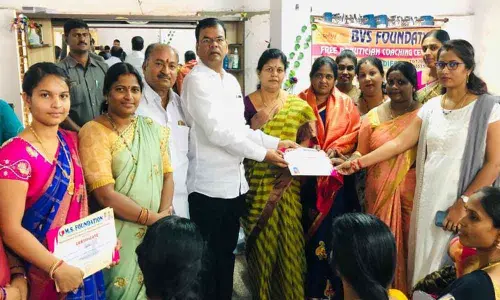 MLA Kaleru hands over Skills training certificates