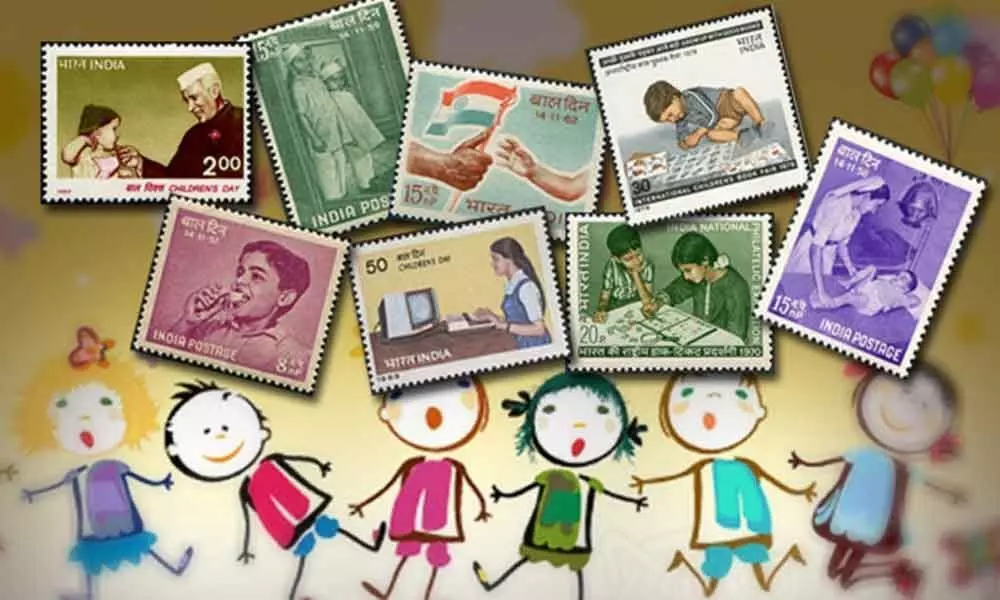 Children design postage stamps on child rights