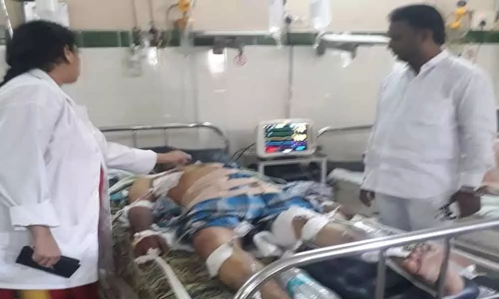 TRS gesture to injured in wall collapse