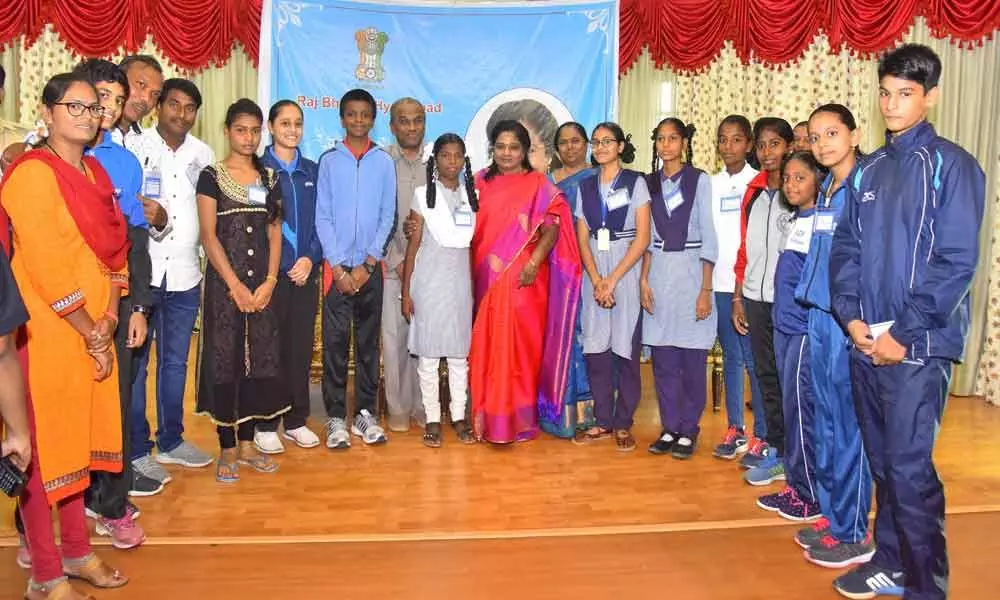 Tamilisai Soundararajan takes part in Childrens Day festivities