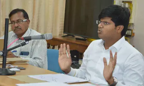 ITDA PO VP Goutham reviews construction works in Bhadrachalam