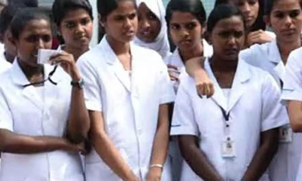 Nurses boycott duties at NIMS, protest against injustice meted out over promotions