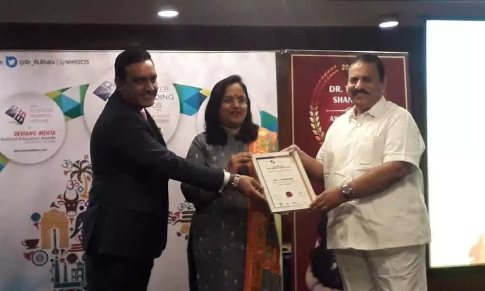 Peddapalli Collector gets Telangana Best Brand Award