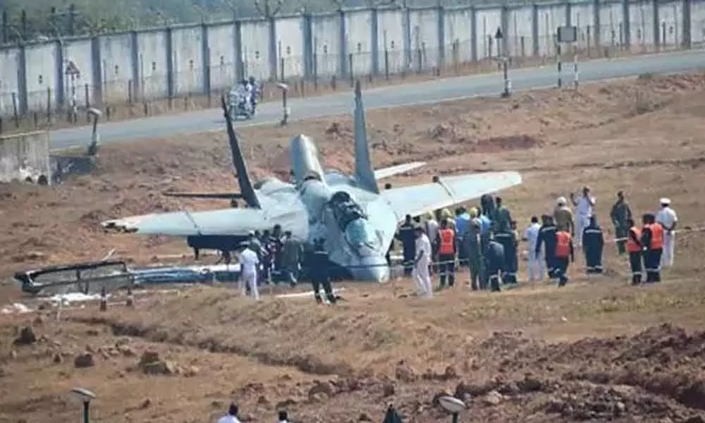 Indian Navy plane crashes in Goa, pilots safe