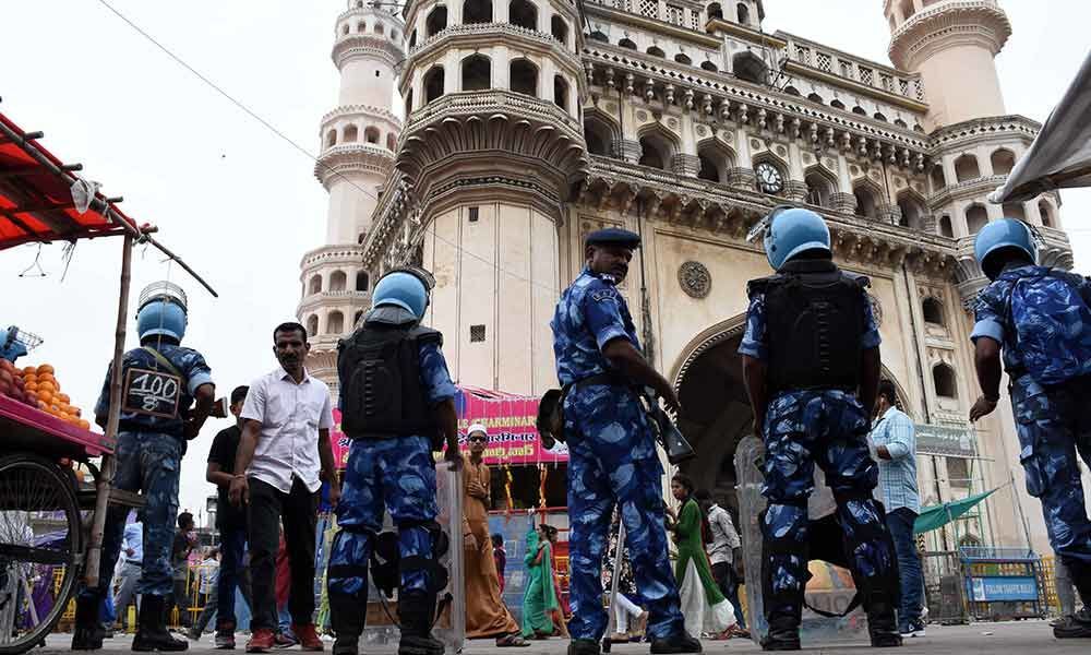 Heavy security arrangements for Friday prayers at Mecca Masjid