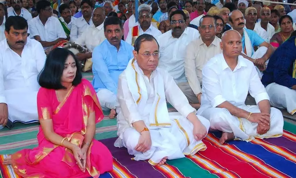CJI Gogoi participates in Sahasra Deepalankara Seva in Tirupati
