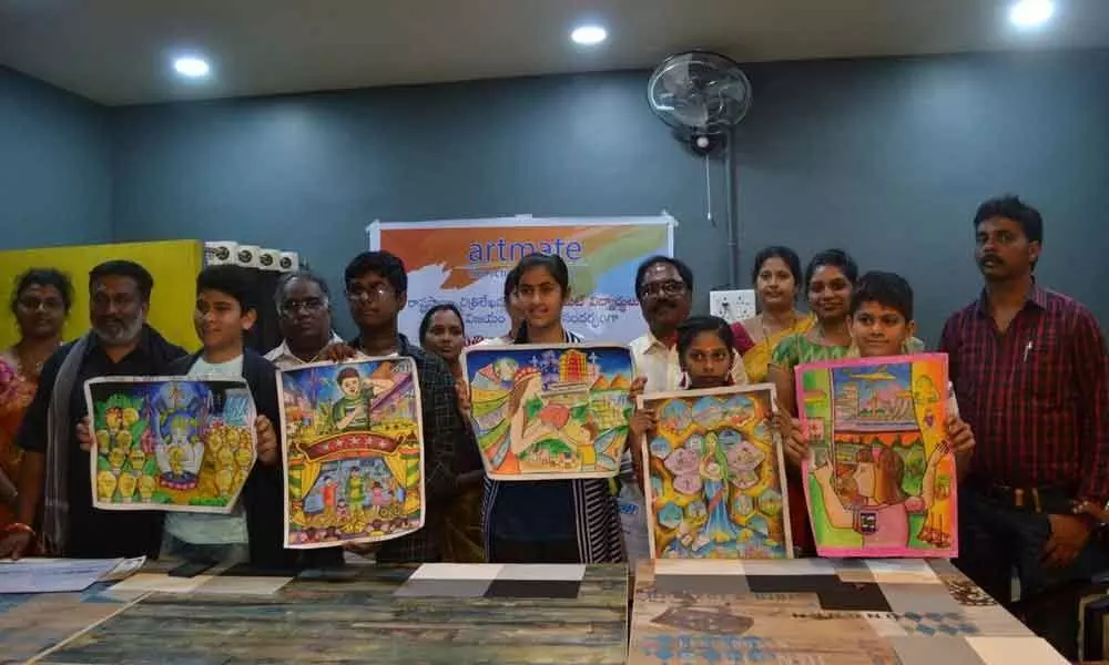 Vijayawada: Artmate School students excel in painting competition