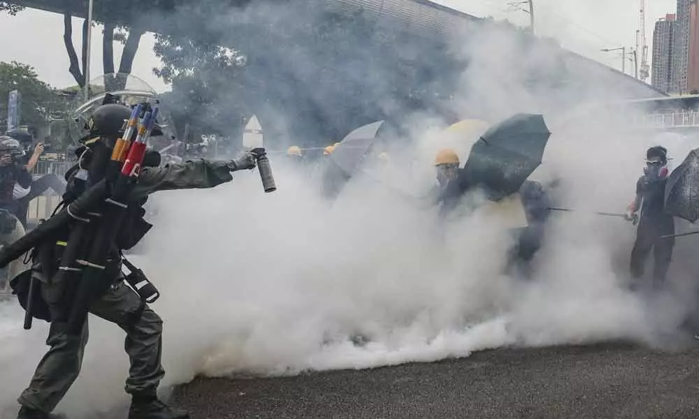 Police, protesters clash at HK varsity campus