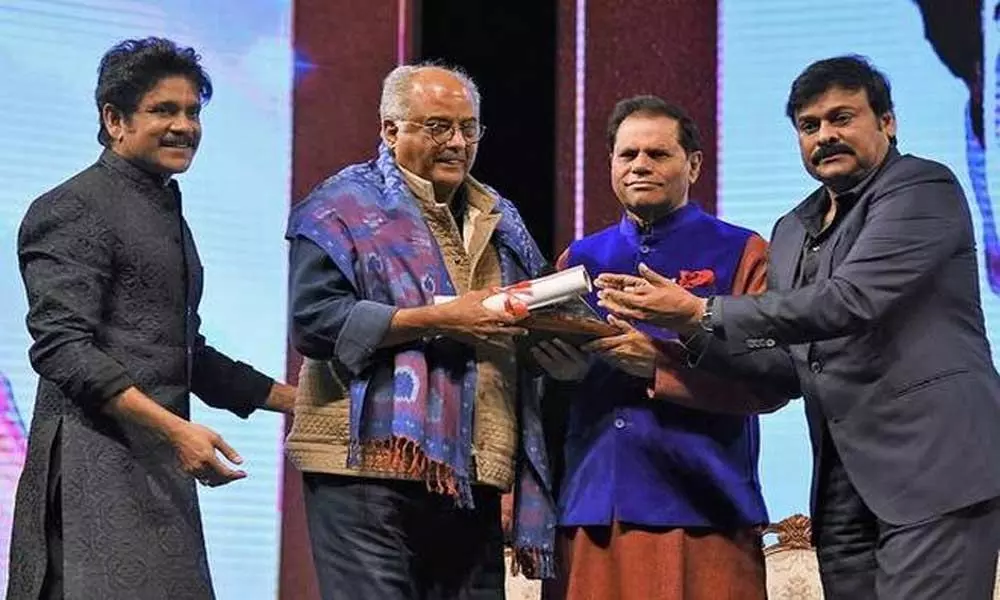Boney Kapoor gets emotional while receiving ANR Award for Sridevi
