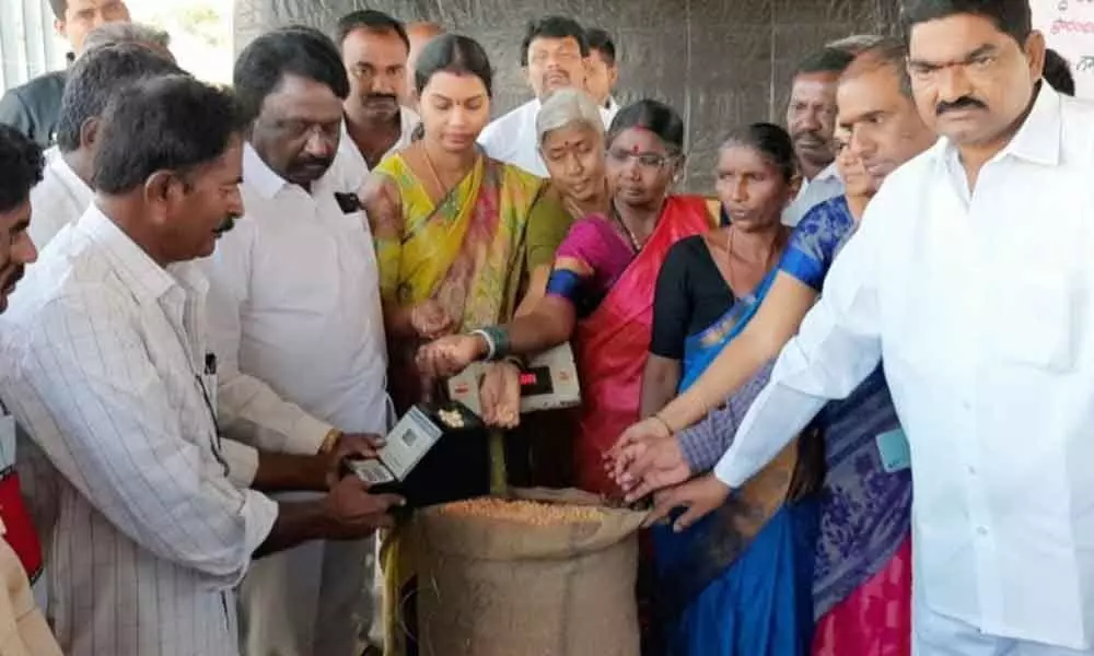 Paddy, maize procurement centres opened in Alampur