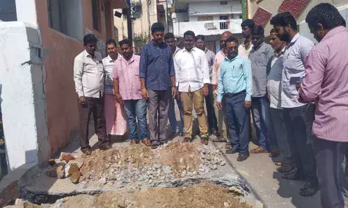 Corporator V Srinivas Reddy addresses contamination at Risala Basti