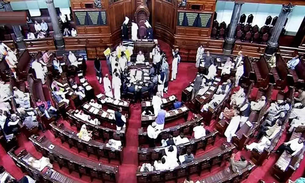 Rajya Sabha proceedings adjourned till 2 pm due to uproar over JNU, J&K
