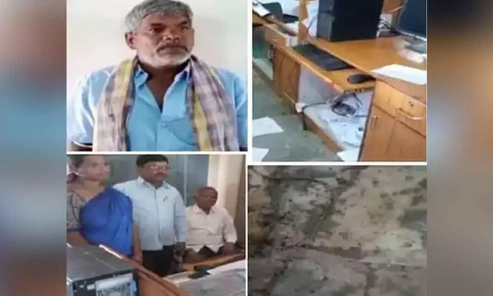 Farmer attacked revenue officials with petrol in Karimnagar