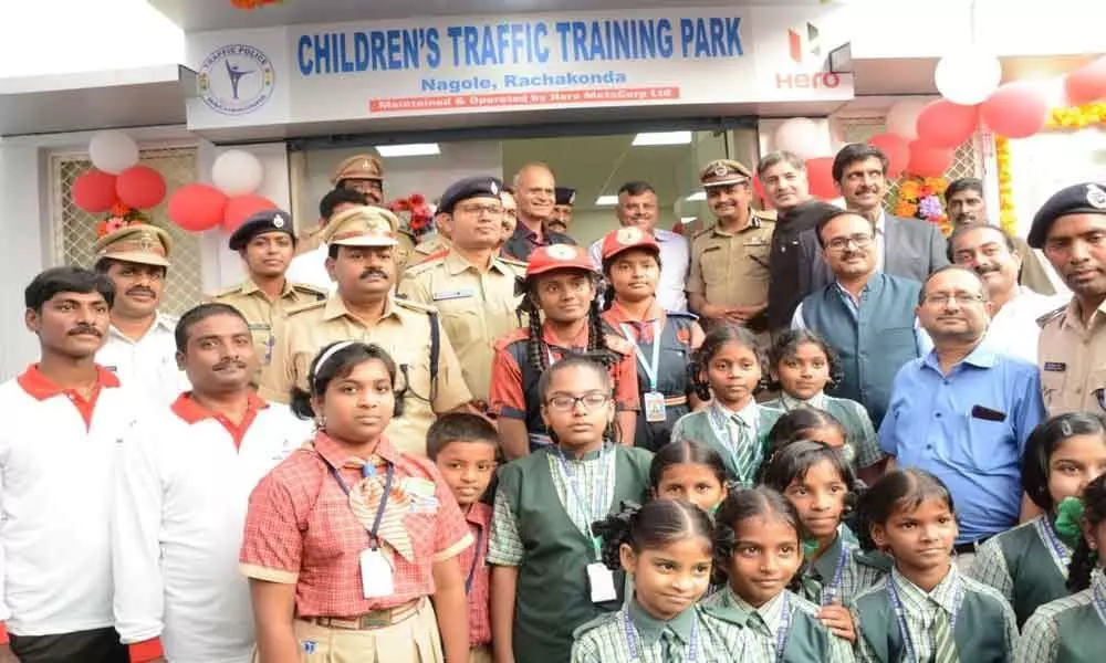 Rachakonda : Road safety awareness drive held for children